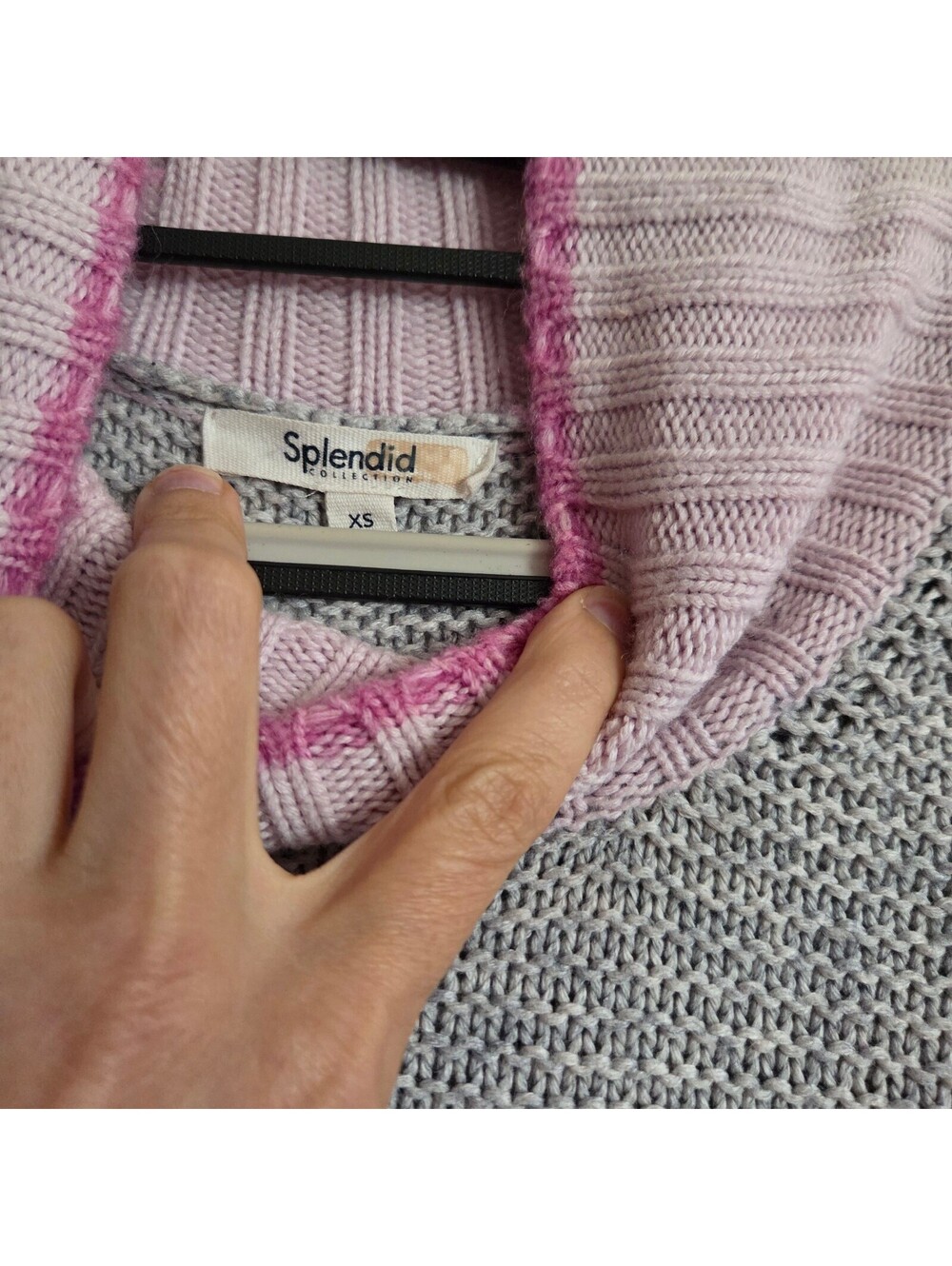 Splendid Colorblock Ribbed Turtleneck Sweater XS - Picture 2 of 5